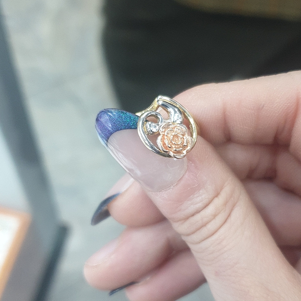 14k gold flower girl ring